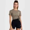 Darren Womens Tie-Up Tee - Khaki