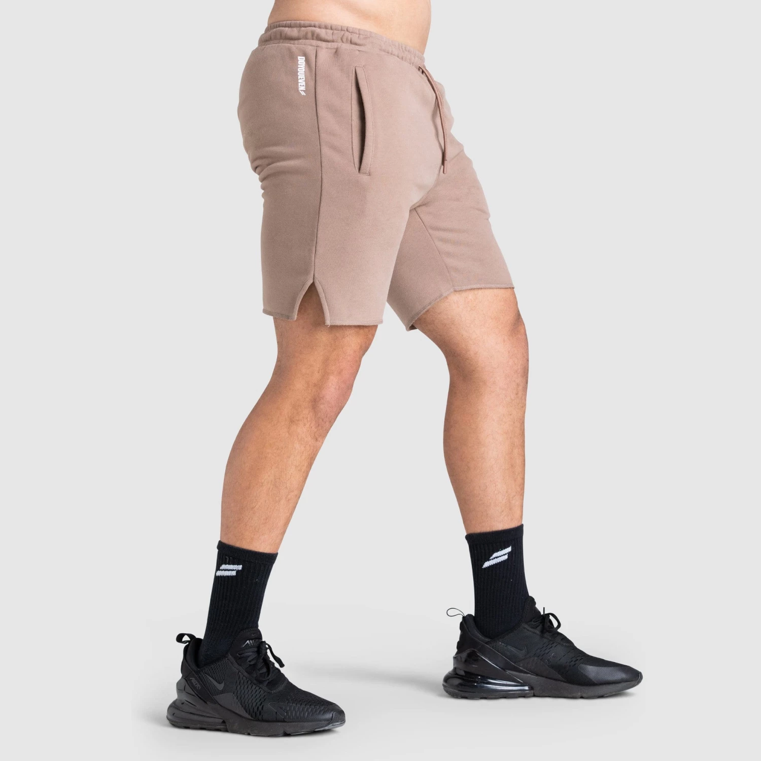 Aivory Tri-Mark Cotton Shorts - Light Taupe