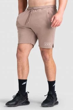 Aivory Tri-Mark Cotton Shorts - Light Taupe