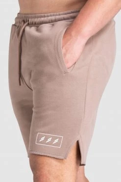 Aivory Tri-Mark Cotton Shorts - Light Taupe