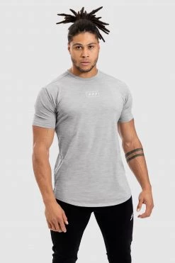 Aivory Tri-Mark Drop Tee - Grey T-Shirts & Tops