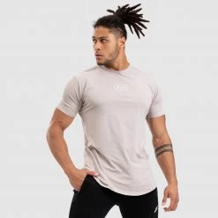Aivory T-Shirts & Tops Tri-Mark Drop Tee - Taupe
