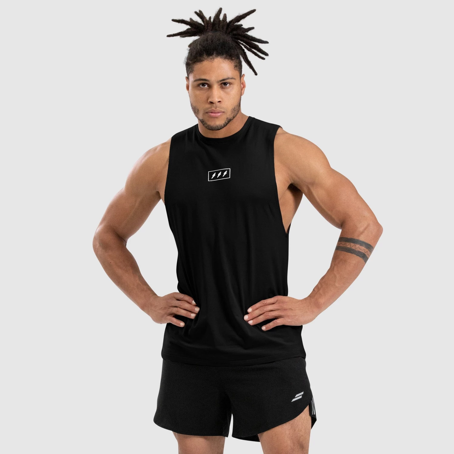 Aivory Tri-Mark Muscle Tank - Black Mens