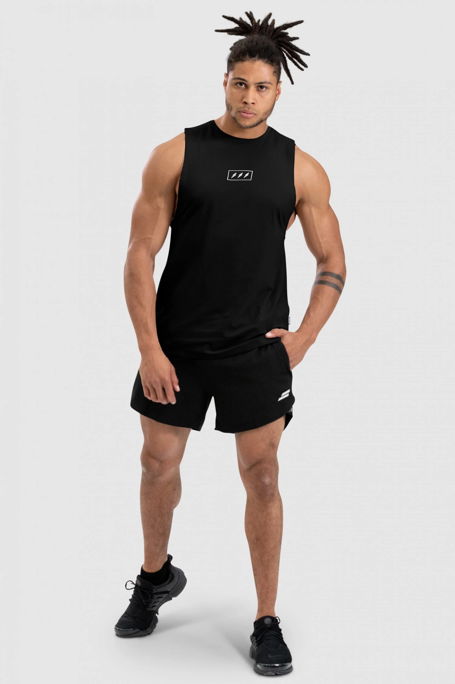 Aivory Tri-Mark Muscle Tank - Black Mens