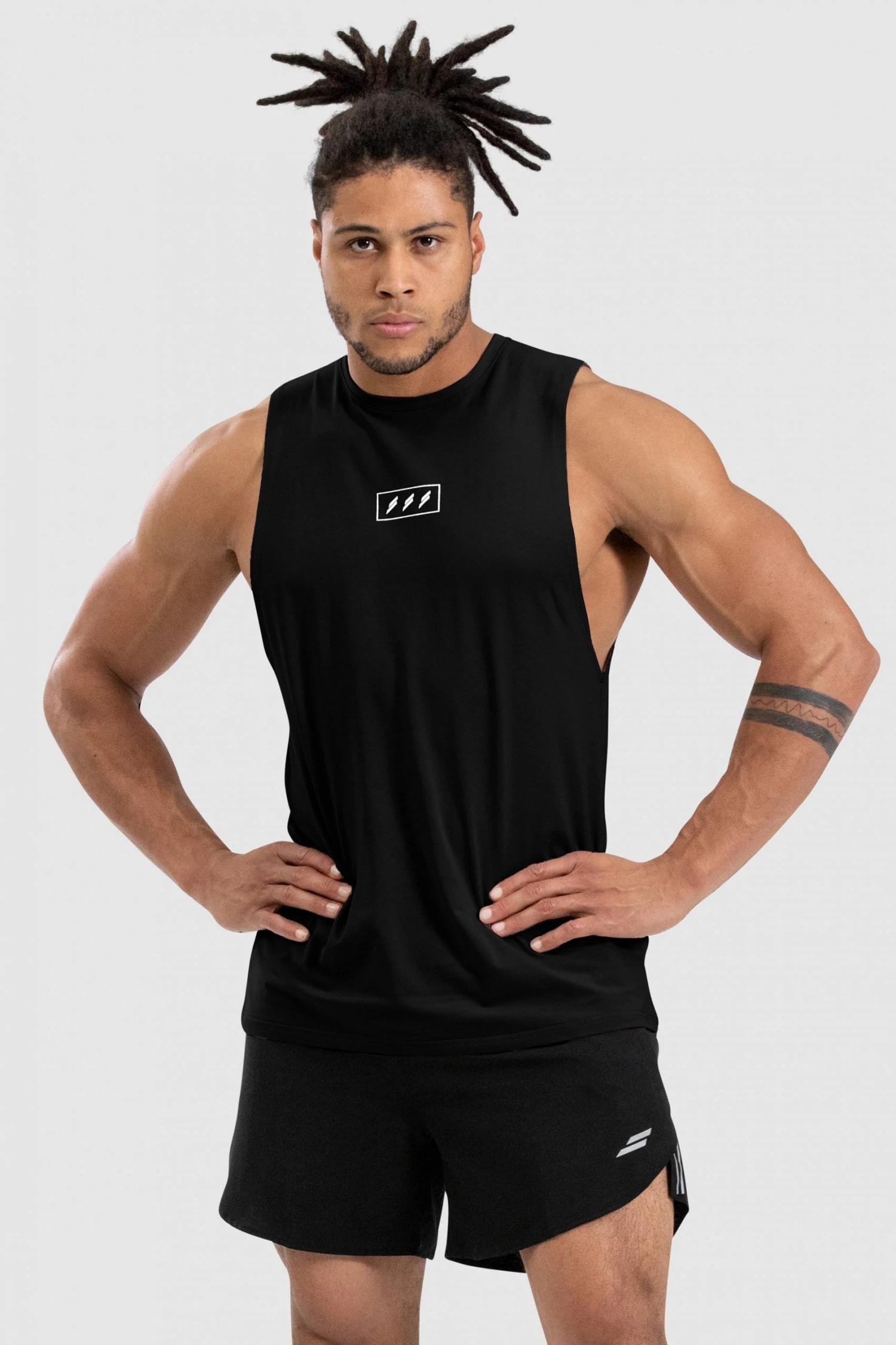 Aivory Tri-Mark Muscle Tank - Black Mens