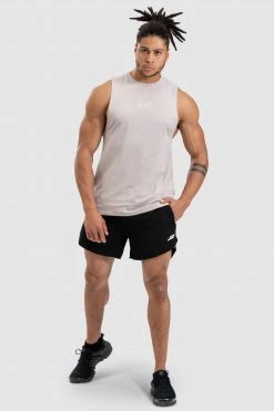 Aivory Tri-Mark Muscle Tank - Taupe