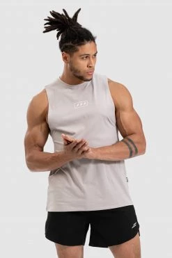 Aivory Tri-Mark Muscle Tank - Taupe