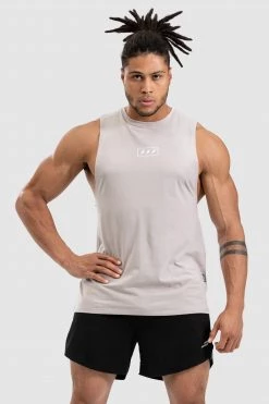 Aivory Tri-Mark Muscle Tank - Taupe