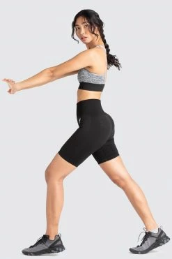 Female Outlet Womens Trinity Seamless Crop - Luna Black