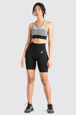 Female Outlet Womens Trinity Seamless Crop - Luna Black