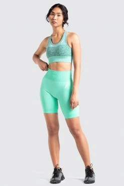 Female Outlet Trinity Seamless Crop - Mint Green Womens
