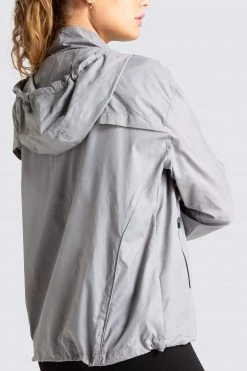 Female Outlet Womens Unisex Marked Running Jacket - Grey