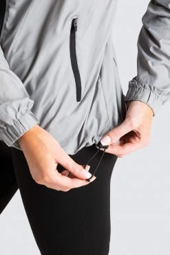 Female Outlet Womens Unisex Marked Running Jacket - Grey