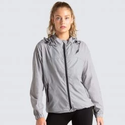 Female Outlet Womens Unisex Marked Running Jacket - Grey