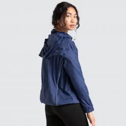Female Outlet Womens Unisex Marked Running Jacket - Navy