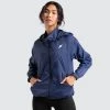 Female Outlet Womens Unisex Marked Running Jacket - Navy