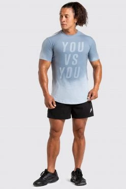 Aivory Mens VictoryDrip Drop Tee - You Vs You - Stone Blue