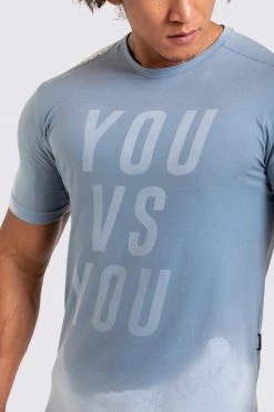 Aivory Mens VictoryDrip Drop Tee - You Vs You - Stone Blue