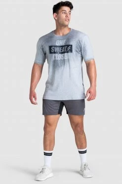 Aivory VictoryDrip Regular Fit Tee - One Sweat Closer - Grey Marl Mens
