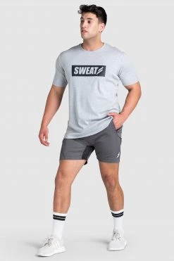 Aivory VictoryDrip Regular Fit Tee - One Sweat Closer - Grey Marl Mens