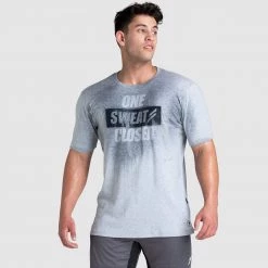 Aivory VictoryDrip Regular Fit Tee - One Sweat Closer - Grey Marl Mens