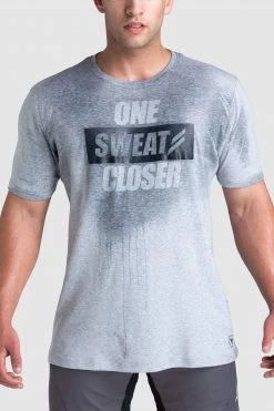 Aivory VictoryDrip Regular Fit Tee - One Sweat Closer - Grey Marl Mens