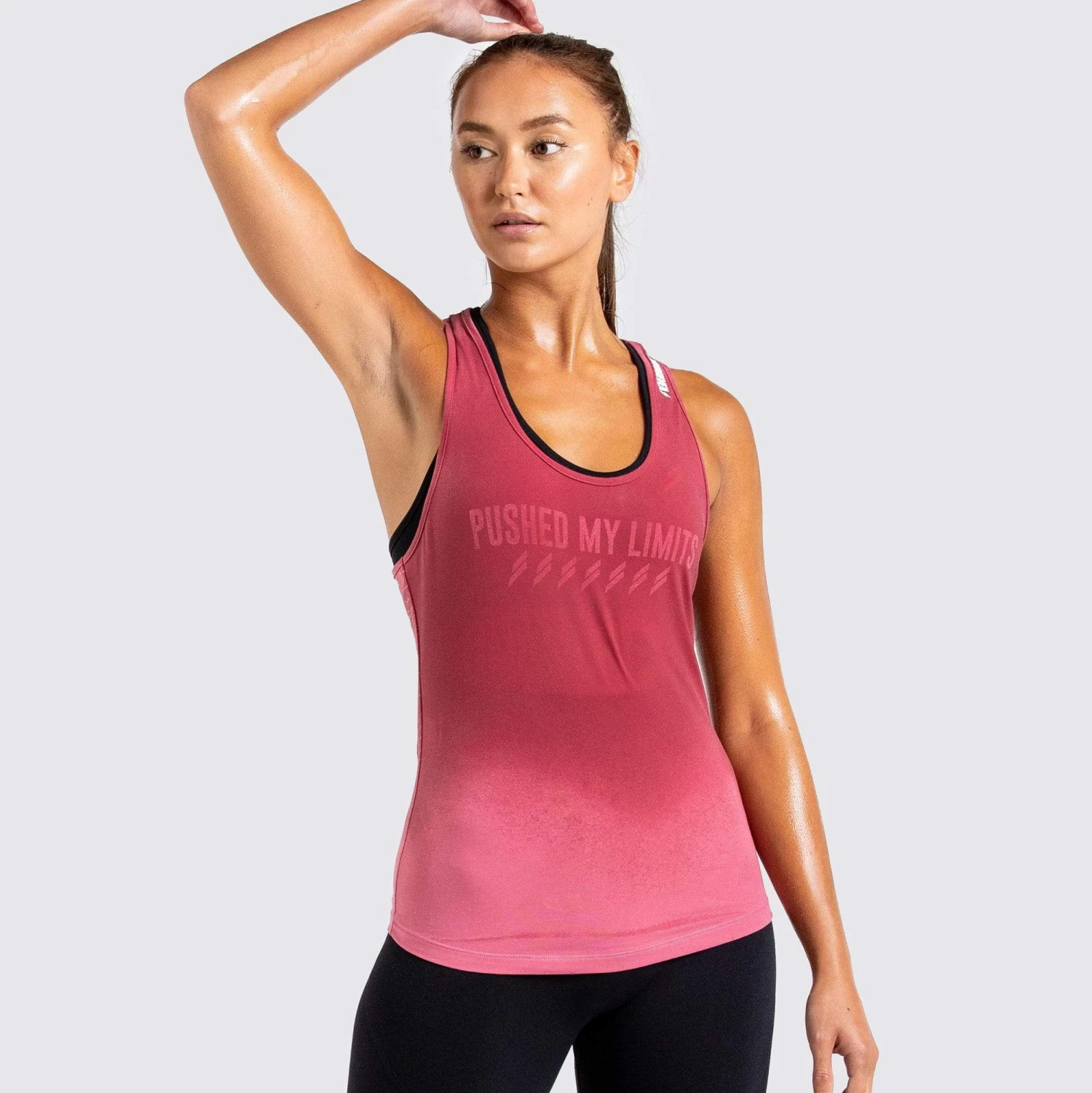 Female Outlet VictoryDrip Tank - Pushed My Limits - Earth Red