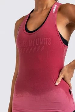 Female Outlet VictoryDrip Tank - Pushed My Limits - Earth Red