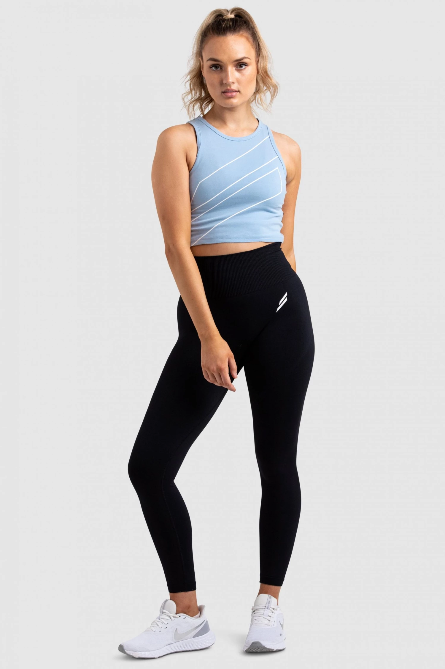 Aivory Womens VictoryDrip V2 Cropped Tank - High On Sweat - Sky Blue