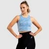 Aivory Womens VictoryDrip V2 Cropped Tank - High On Sweat - Sky Blue
