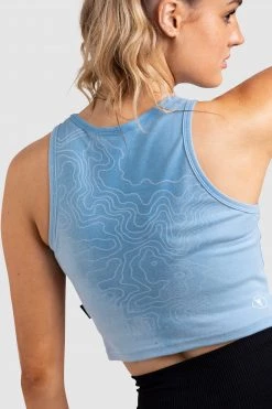 Aivory Womens VictoryDrip V2 Cropped Tank - High On Sweat - Sky Blue
