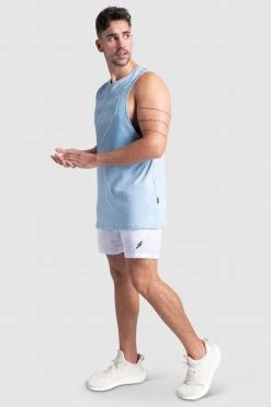 Aivory Mens VictoryDrip V2 Muscle Tank - Dripping In Victory - Sky Blue