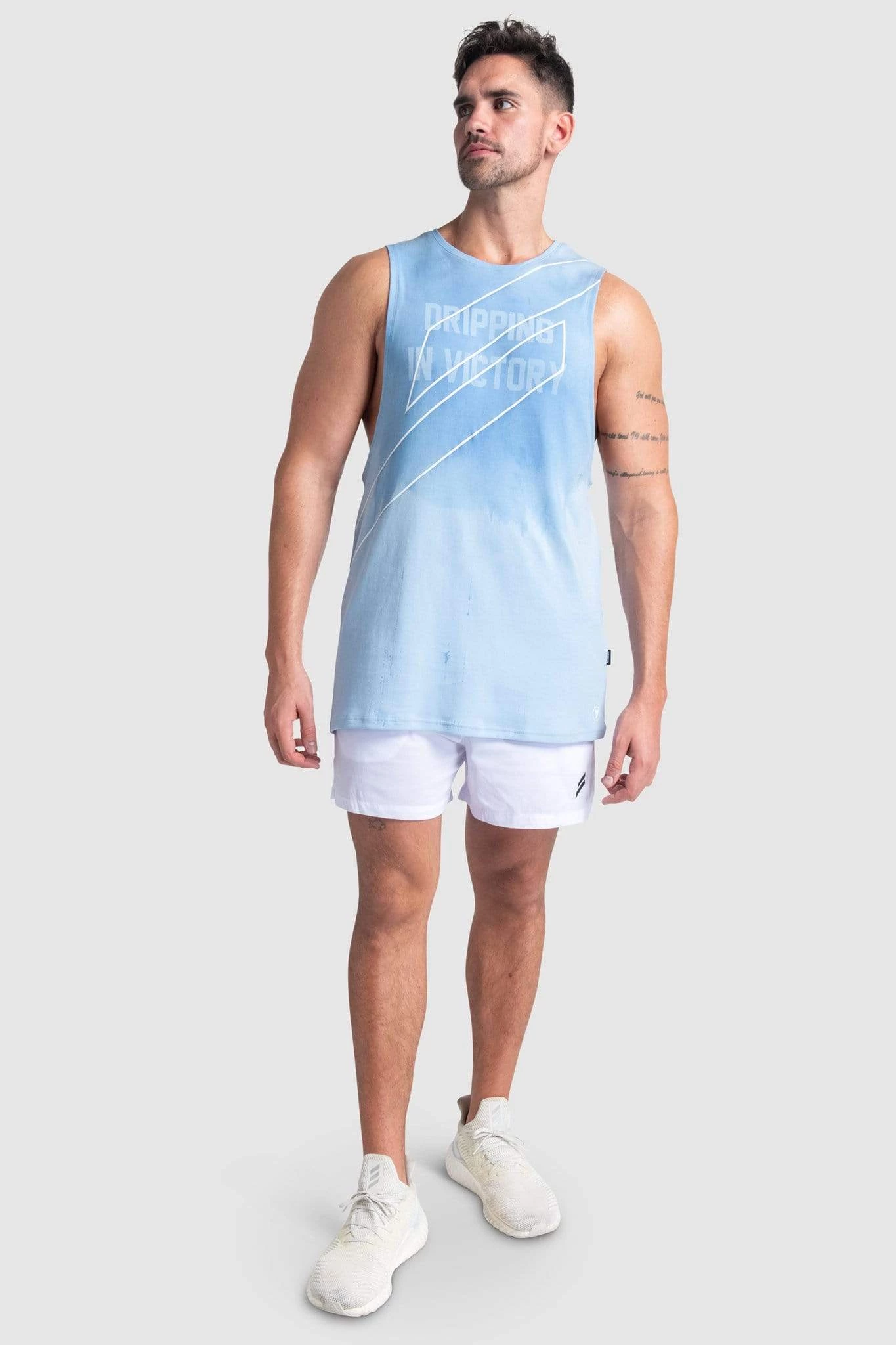 Aivory Mens VictoryDrip V2 Muscle Tank - Dripping In Victory - Sky Blue