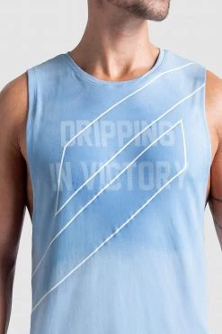 Aivory Mens VictoryDrip V2 Muscle Tank - Dripping In Victory - Sky Blue