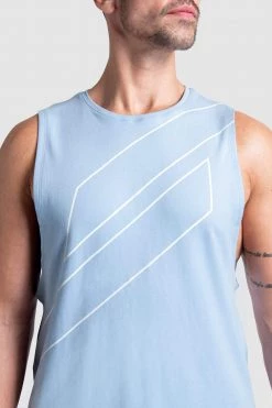 Aivory Mens VictoryDrip V2 Muscle Tank - Dripping In Victory - Sky Blue