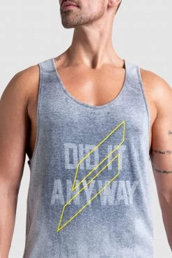 Aivory Mens VictoryDrip V2 Singlet - Did It Anyway - Grey Marl