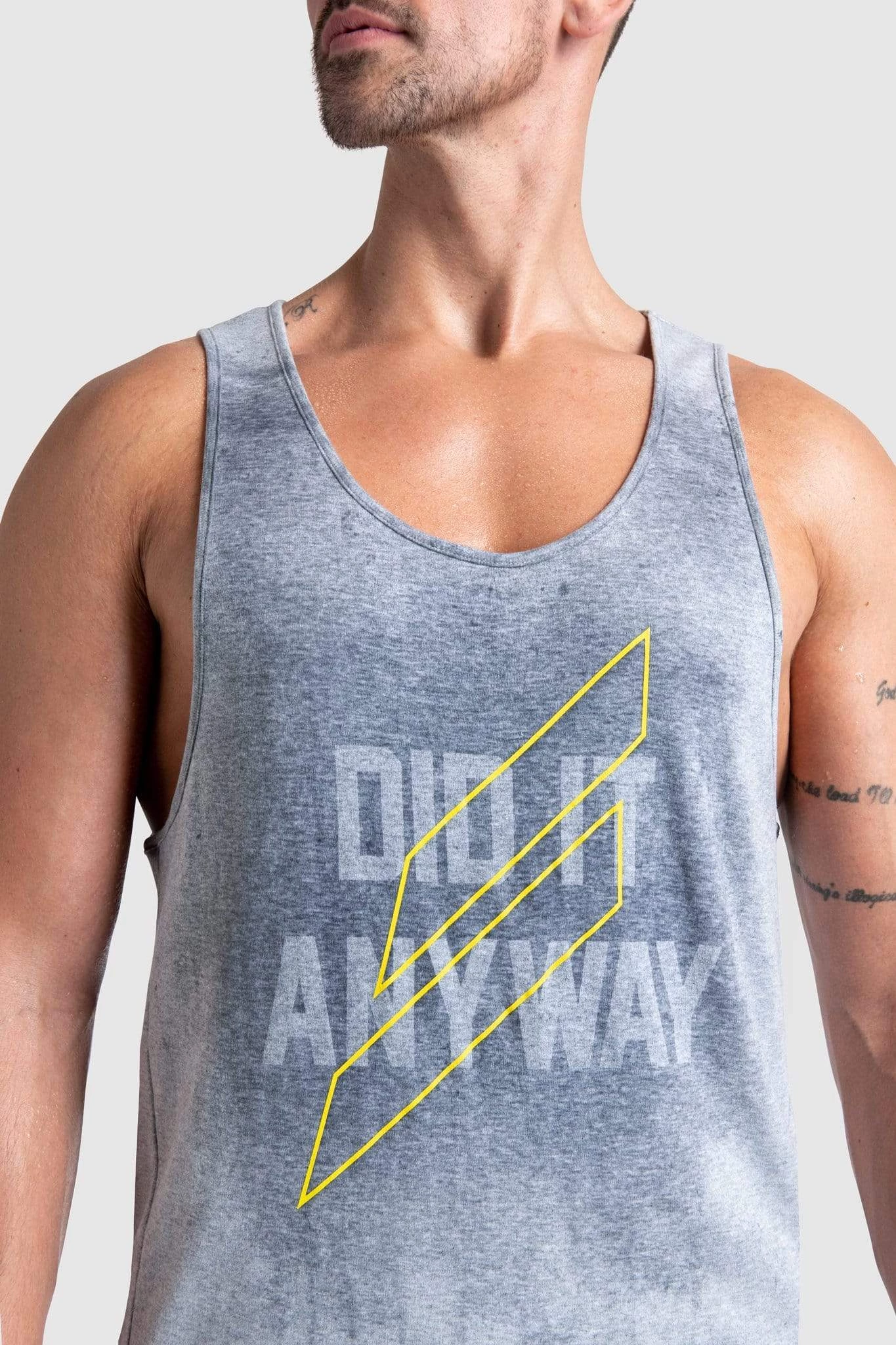 Aivory Mens VictoryDrip V2 Singlet - Did It Anyway - Grey Marl