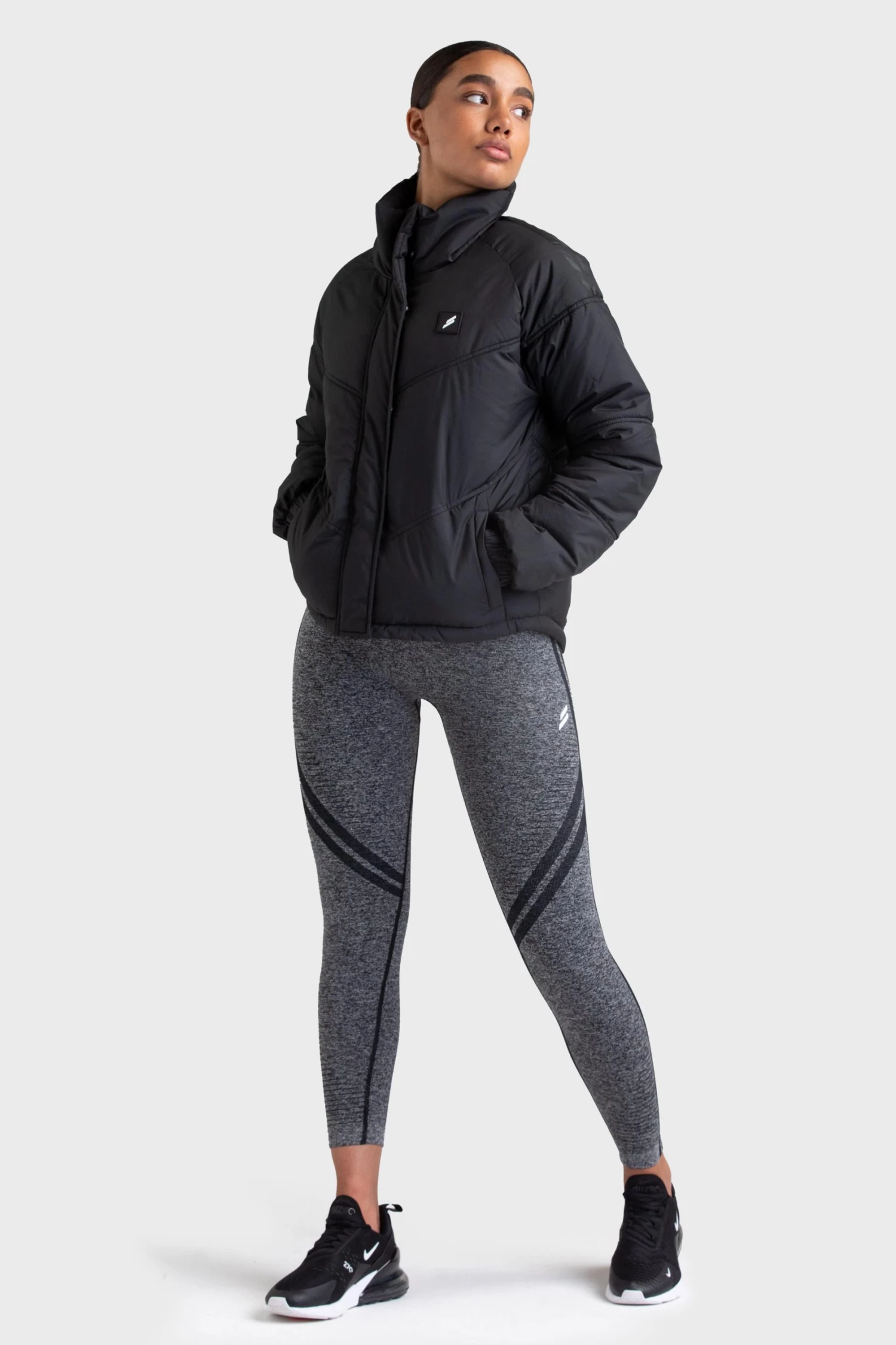 Darren Women's Mark Puffer Jacket - Black